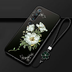 Handyhülle Silikon Hülle Gummi Schutzhülle Blumen S02 für Xiaomi Mi 10 Pro Weiß