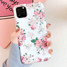 Handyhülle Silikon Hülle Gummi Schutzhülle Blumen S04 für Apple iPhone 11 Pro Rosa
