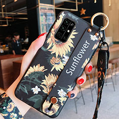 Handyhülle Silikon Hülle Gummi Schutzhülle Flexible Blumen für Huawei Honor 30S Orange