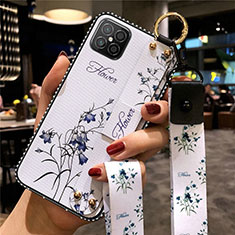 Handyhülle Silikon Hülle Gummi Schutzhülle Flexible Blumen für Huawei Nova 8 SE 5G Weiß