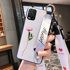 Handyhülle Silikon Hülle Gummi Schutzhülle Flexible Blumen für Xiaomi Mi 10 Lite Pink