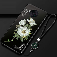 Handyhülle Silikon Hülle Gummi Schutzhülle Flexible Blumen für Xiaomi Redmi K30 Pro 5G Weiß