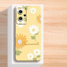 Handyhülle Silikon Hülle Gummi Schutzhülle Flexible Blumen für Xiaomi Redmi Note 12 Pro 5G Gelb