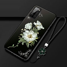 Handyhülle Silikon Hülle Gummi Schutzhülle Flexible Blumen S01 für Huawei Honor 30 Lite 5G Plusfarbig