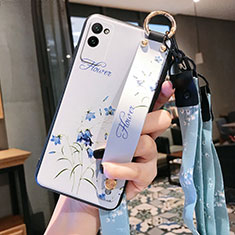 Handyhülle Silikon Hülle Gummi Schutzhülle Flexible Blumen S01 für Huawei Honor Play4 Pro 5G Weiß
