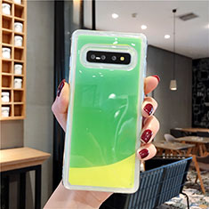 Handyhülle Silikon Hülle Gummi Schutzhülle Flexible Modisch Muster K01 für Samsung Galaxy S10 Plus Grün