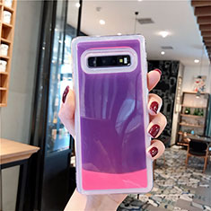 Handyhülle Silikon Hülle Gummi Schutzhülle Flexible Modisch Muster K02 für Samsung Galaxy S10 5G Violett