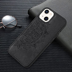 Handyhülle Silikon Hülle Gummi Schutzhülle Flexible Modisch Muster S01 für Apple iPhone 14 Plus Schwarz