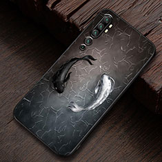 Handyhülle Silikon Hülle Gummi Schutzhülle Flexible Modisch Muster S01 für Xiaomi Mi Note 10 Schwarz