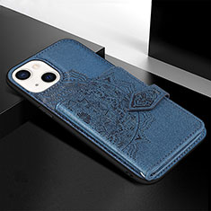Handyhülle Silikon Hülle Gummi Schutzhülle Flexible Modisch Muster S02 für Apple iPhone 13 Blau