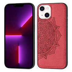 Handyhülle Silikon Hülle Gummi Schutzhülle Flexible Modisch Muster S04 für Apple iPhone 13 Rot