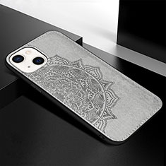 Handyhülle Silikon Hülle Gummi Schutzhülle Flexible Modisch Muster S05 für Apple iPhone 13 Grau