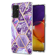 Handyhülle Silikon Hülle Gummi Schutzhülle Flexible Modisch Muster Y01B für Samsung Galaxy A05s Violett