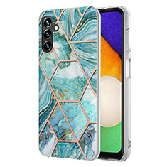 Handyhülle Silikon Hülle Gummi Schutzhülle Flexible Modisch Muster Y01B für Samsung Galaxy A13 5G Minzgrün