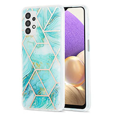 Handyhülle Silikon Hülle Gummi Schutzhülle Flexible Modisch Muster Y01B für Samsung Galaxy A32 5G Minzgrün