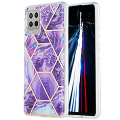 Handyhülle Silikon Hülle Gummi Schutzhülle Flexible Modisch Muster Y01B für Samsung Galaxy A42 5G Violett