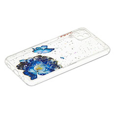 Handyhülle Silikon Hülle Gummi Schutzhülle Flexible Modisch Muster Y01X für Samsung Galaxy A12 Blau