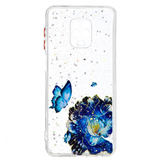 Handyhülle Silikon Hülle Gummi Schutzhülle Flexible Modisch Muster Y01X für Xiaomi Redmi Note 9S Blau