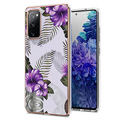 Handyhülle Silikon Hülle Gummi Schutzhülle Flexible Modisch Muster Y03B für Samsung Galaxy S20 FE (2022) 5G Violett