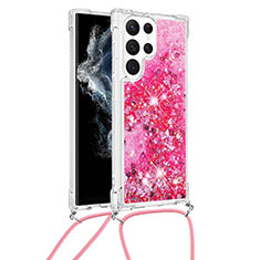 Handyhülle Silikon Hülle Gummi Schutzhülle Flexible Modisch Muster Y03B für Samsung Galaxy S21 Ultra 5G Pink