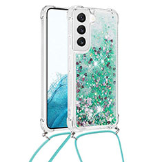 Handyhülle Silikon Hülle Gummi Schutzhülle Flexible Modisch Muster Y03B für Samsung Galaxy S22 5G Grün