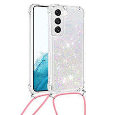 Handyhülle Silikon Hülle Gummi Schutzhülle Flexible Modisch Muster Y03B für Samsung Galaxy S23 5G Weiß