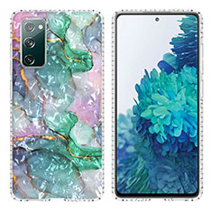 Handyhülle Silikon Hülle Gummi Schutzhülle Flexible Modisch Muster Y04B für Samsung Galaxy S20 FE 5G Grün
