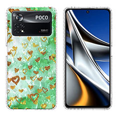 Handyhülle Silikon Hülle Gummi Schutzhülle Flexible Modisch Muster Y04B für Xiaomi Poco X4 Pro 5G Grün