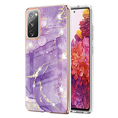 Handyhülle Silikon Hülle Gummi Schutzhülle Flexible Modisch Muster Y05B für Samsung Galaxy S20 FE (2022) 5G Violett