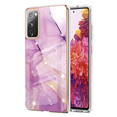 Handyhülle Silikon Hülle Gummi Schutzhülle Flexible Modisch Muster Y05B für Samsung Galaxy S20 FE 5G Helles Lila