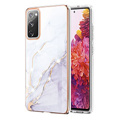 Handyhülle Silikon Hülle Gummi Schutzhülle Flexible Modisch Muster Y05B für Samsung Galaxy S20 Lite 5G Weiß