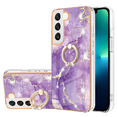 Handyhülle Silikon Hülle Gummi Schutzhülle Flexible Modisch Muster Y16B für Samsung Galaxy S21 FE 5G Violett