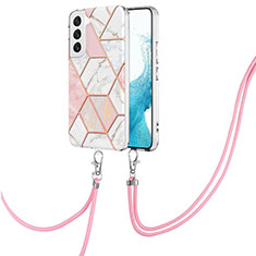 Handyhülle Silikon Hülle Gummi Schutzhülle Flexible Modisch Muster Y18B für Samsung Galaxy S21 5G Rosa