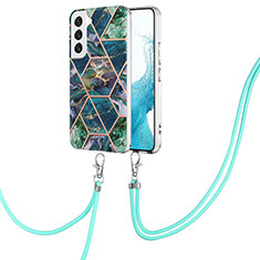 Handyhülle Silikon Hülle Gummi Schutzhülle Flexible Modisch Muster Y18B für Samsung Galaxy S22 Plus 5G Grün