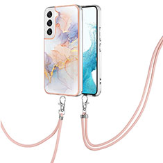 Handyhülle Silikon Hülle Gummi Schutzhülle Flexible Modisch Muster Y20B für Samsung Galaxy S22 5G Rosa