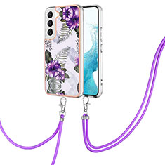 Handyhülle Silikon Hülle Gummi Schutzhülle Flexible Modisch Muster Y20B für Samsung Galaxy S22 5G Violett