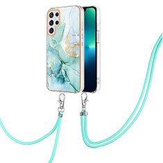 Handyhülle Silikon Hülle Gummi Schutzhülle Flexible Modisch Muster Y21B für Samsung Galaxy S21 Ultra 5G Grün
