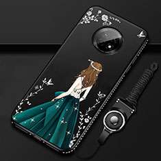 Handyhülle Silikon Hülle Gummi Schutzhülle Flexible Motiv Kleid Mädchen für Huawei Enjoy 20 Plus 5G Grün