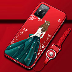 Handyhülle Silikon Hülle Gummi Schutzhülle Flexible Motiv Kleid Mädchen für Huawei Honor X10 Max 5G Grün