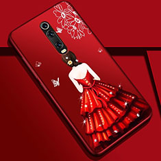 Handyhülle Silikon Hülle Gummi Schutzhülle Flexible Motiv Kleid Mädchen K01 für Xiaomi Mi 9T Plusfarbig
