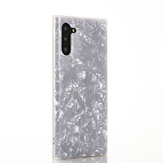 Handyhülle Silikon Hülle Gummi Schutzhülle Modisch Muster D01 für Samsung Galaxy Note 10 Weiß