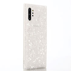 Handyhülle Silikon Hülle Gummi Schutzhülle Modisch Muster P01 für Samsung Galaxy Note 10 Plus 5G Weiß