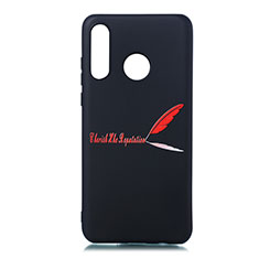 Handyhülle Silikon Hülle Gummi Schutzhülle Modisch Muster S01 für Huawei P30 Lite New Edition Rot