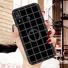 Handyhülle Silikon Hülle Gummi Schutzhülle Modisch Muster S02 für Huawei P20 Lite Schwarz