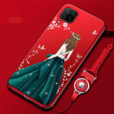 Handyhülle Silikon Hülle Gummi Schutzhülle Motiv Kleid Mädchen für Huawei P40 Lite Plusfarbig