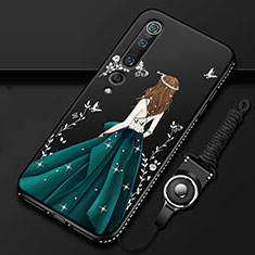 Handyhülle Silikon Hülle Gummi Schutzhülle Motiv Kleid Mädchen für Xiaomi Mi 10 Grün
