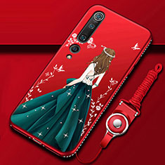 Handyhülle Silikon Hülle Gummi Schutzhülle Motiv Kleid Mädchen für Xiaomi Mi 10 Plusfarbig