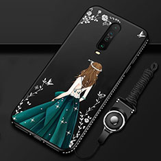 Handyhülle Silikon Hülle Gummi Schutzhülle Motiv Kleid Mädchen für Xiaomi Poco X2 Grün