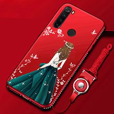 Handyhülle Silikon Hülle Gummi Schutzhülle Motiv Kleid Mädchen für Xiaomi Redmi Note 8 (2021) Plusfarbig