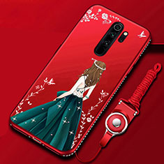 Handyhülle Silikon Hülle Gummi Schutzhülle Motiv Kleid Mädchen für Xiaomi Redmi Note 8 Pro Plusfarbig